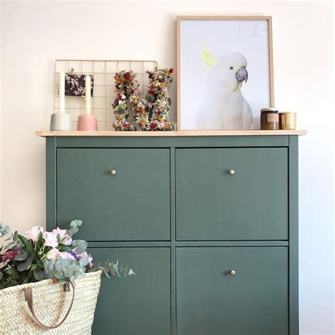 ikea shoe cabinet dupe|dark green ikea shoe cabinet hack.